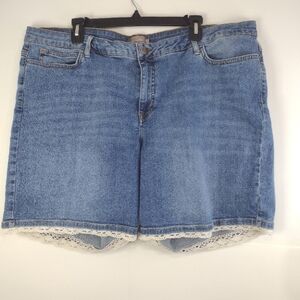 Junarose women's denim/crochet shorts size (24)